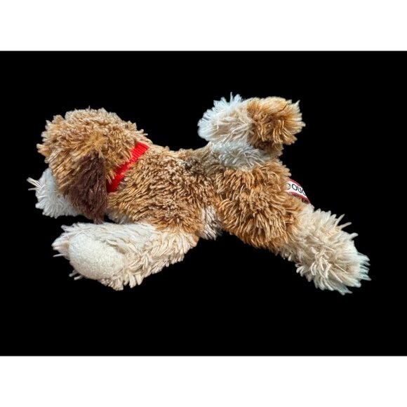 Douglas Plush Dog Toy Brown & White Floppy Stuffed Animal 8" Long Soft & Cuddly - Picture 7 of 8